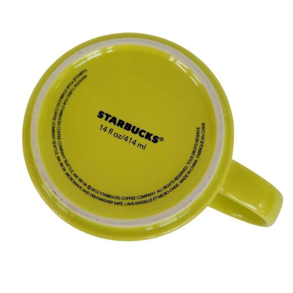 Starbucks Coffee Tea Mug Lime Green Glossy Ceramic Cup 2012 14 oz - Picture 6 of 9